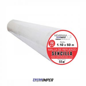 Membrana SENCILLA Poliéster Refuerzo para Impermeabilizar Rollo 1.10 x 50 mt.